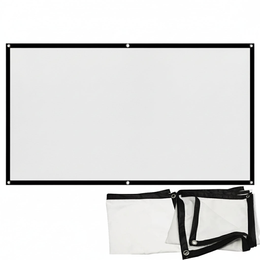 16:9 HD Display Projector Curtain Various Sizes Projection Screen 4K High Quality for Home Office Household Bedroom Accessories