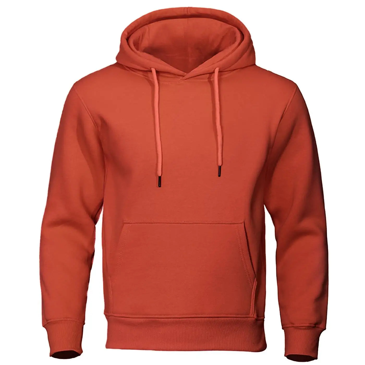 Men's Solid Oversized Fleece Hoodie – Warm Casual Hooded Sweatshirt with Pocket – Autumn/Winter Comfort Fashion Top