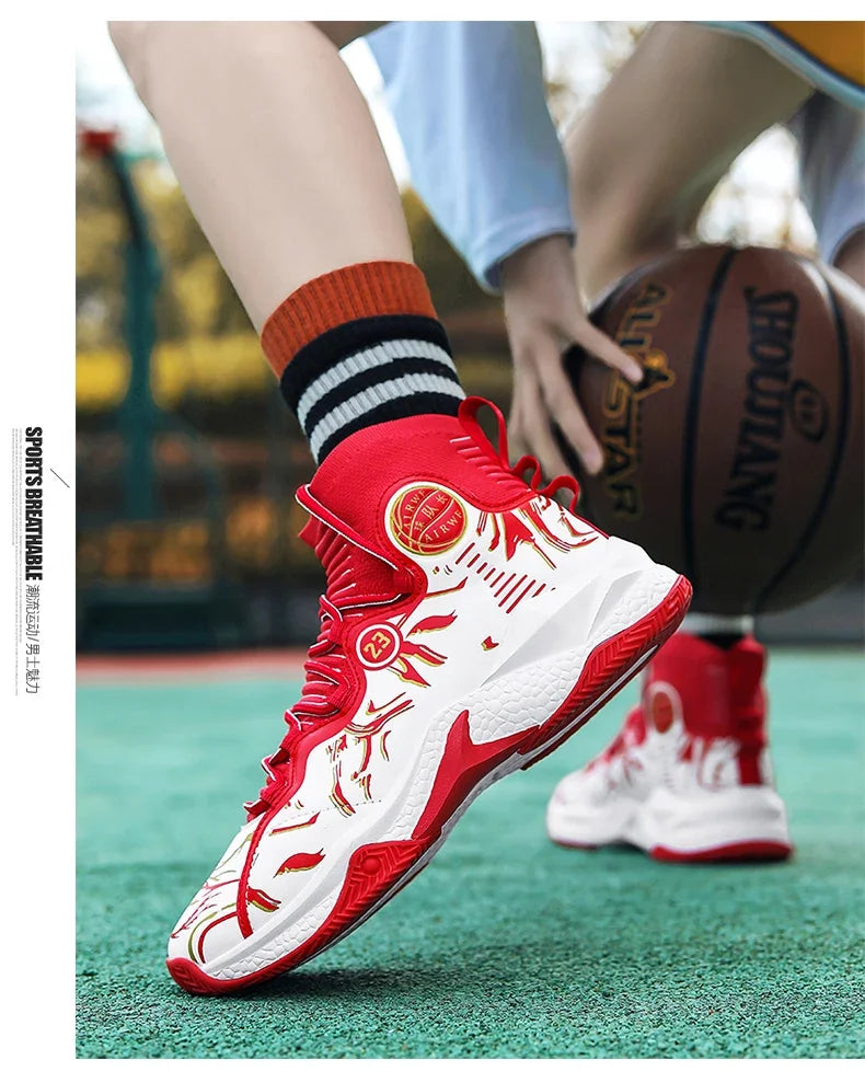 2025 Men’s Basketball Sneakers | Anti-Skid Cushioning Sports Shoes for Training & Casual Wear