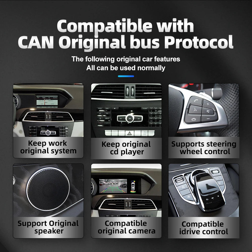 8.8" Display Touch Screen Android Radio Car Head Unit For Mercedes C Class W204 2011-2014 BT WIFI GPS Navi Wireless Carplay Auto - trendingshoping.com