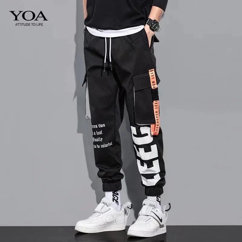 Men’s Multi-Pocket Cargo Joggers - Loose Fit Spring/Summer Tactical Pants