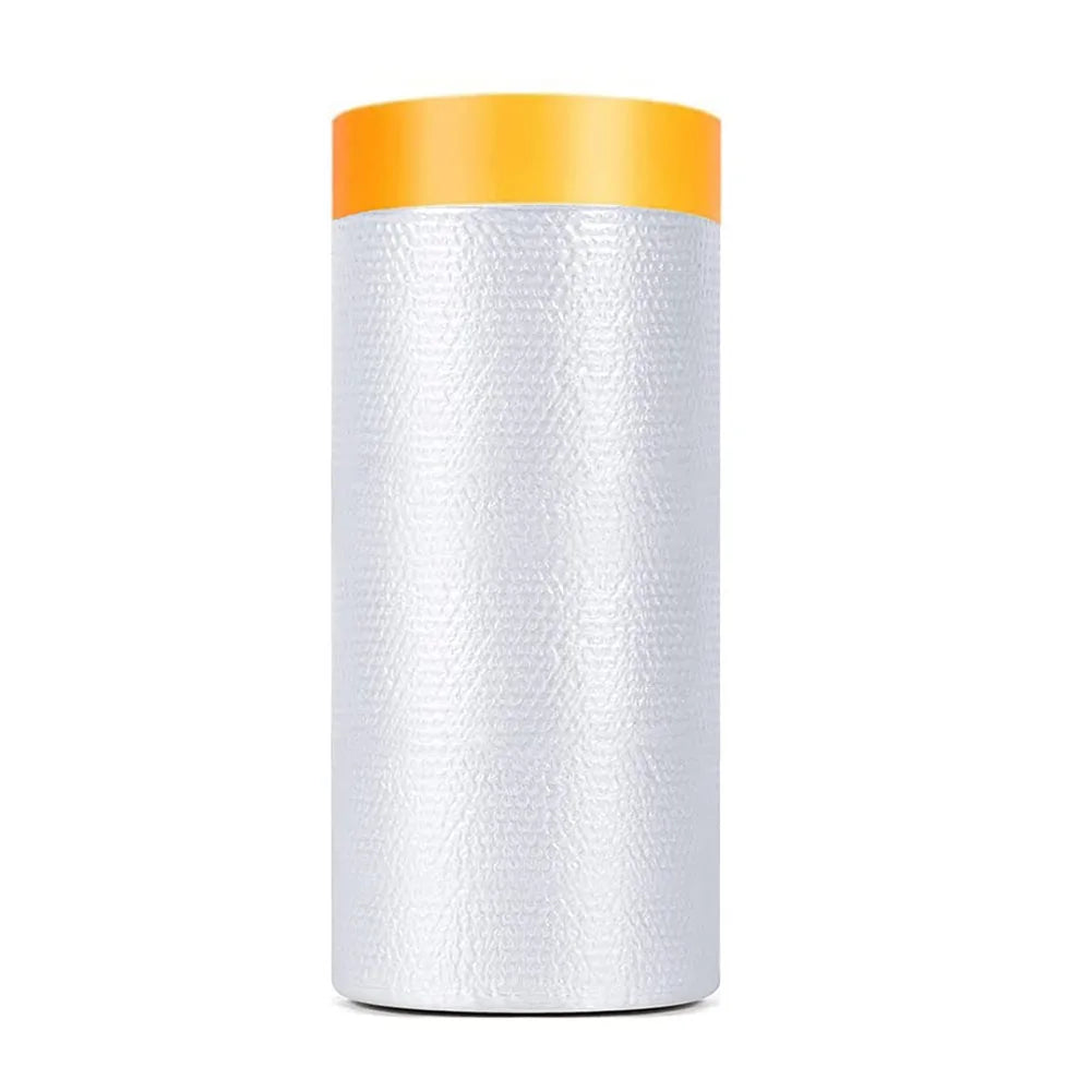 Pre-Taped Masking Film Roll | Protective Paint Adhesive for Cars, Frames & Skirting