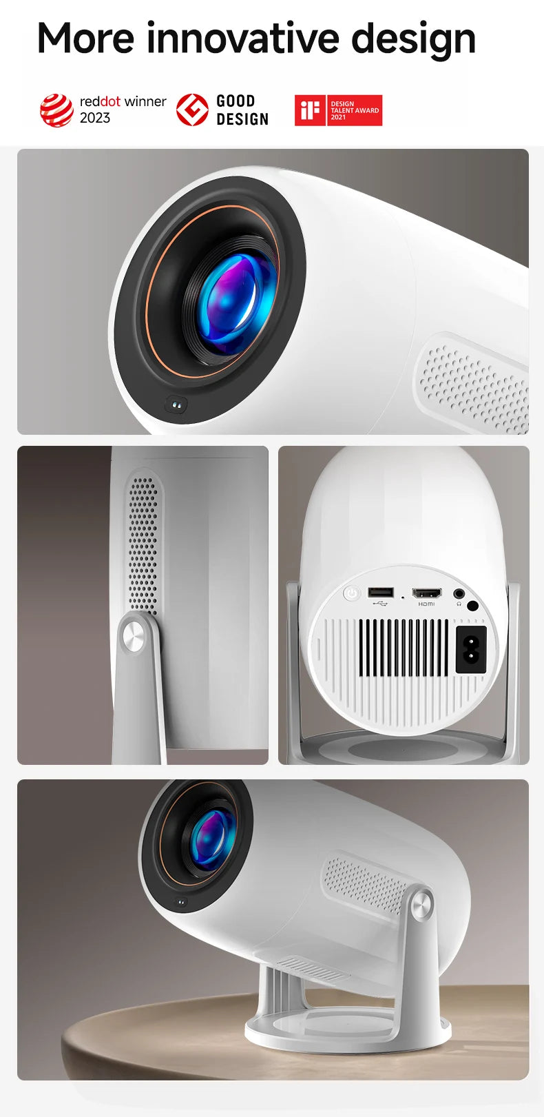 Lenovo 4K Android 12 Projector – Ultra HD Home Theater, WiFi 6 & Auto Focus - trendingshoping.com