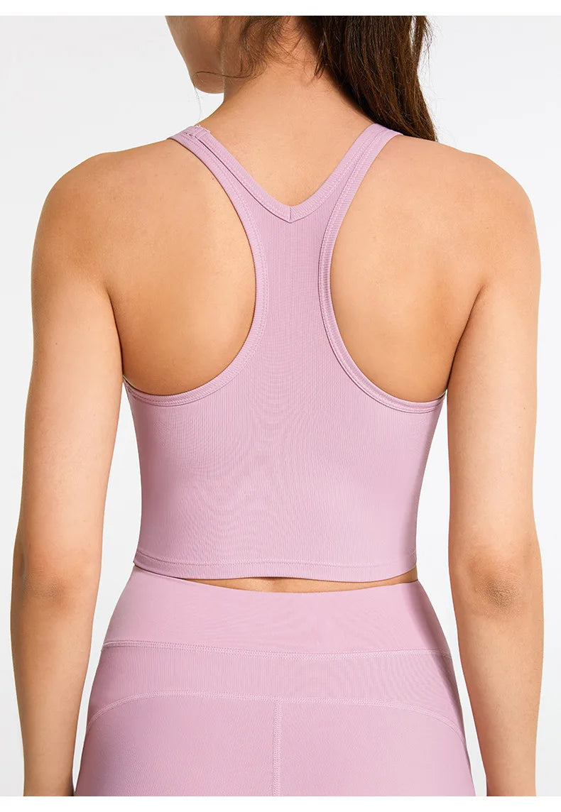 Women’s Workout Yoga Top Running Vest Cross Strap Sports Bra Style Gym Halterneck Fitness Tank