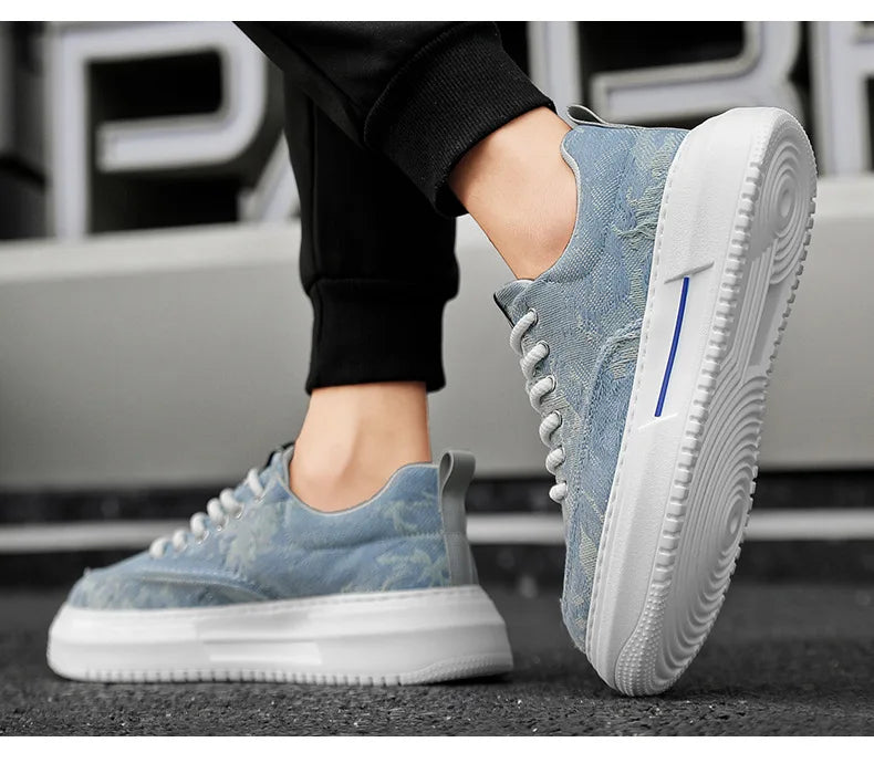 Men’s Casual Platform Sneakers | Breathable Non-Slip Sports Shoes 2025