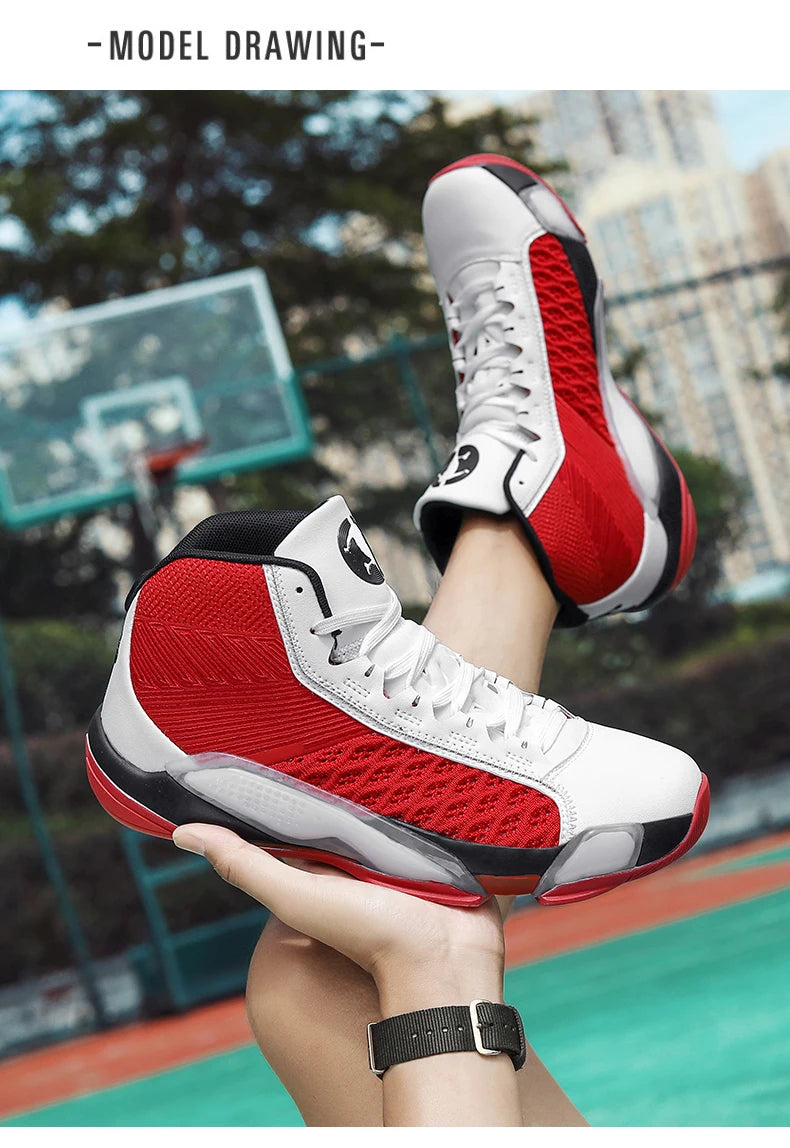 Men’s High-Top Basketball Sneakers | Breathable Non-Slip Outdoor Sports Shoes