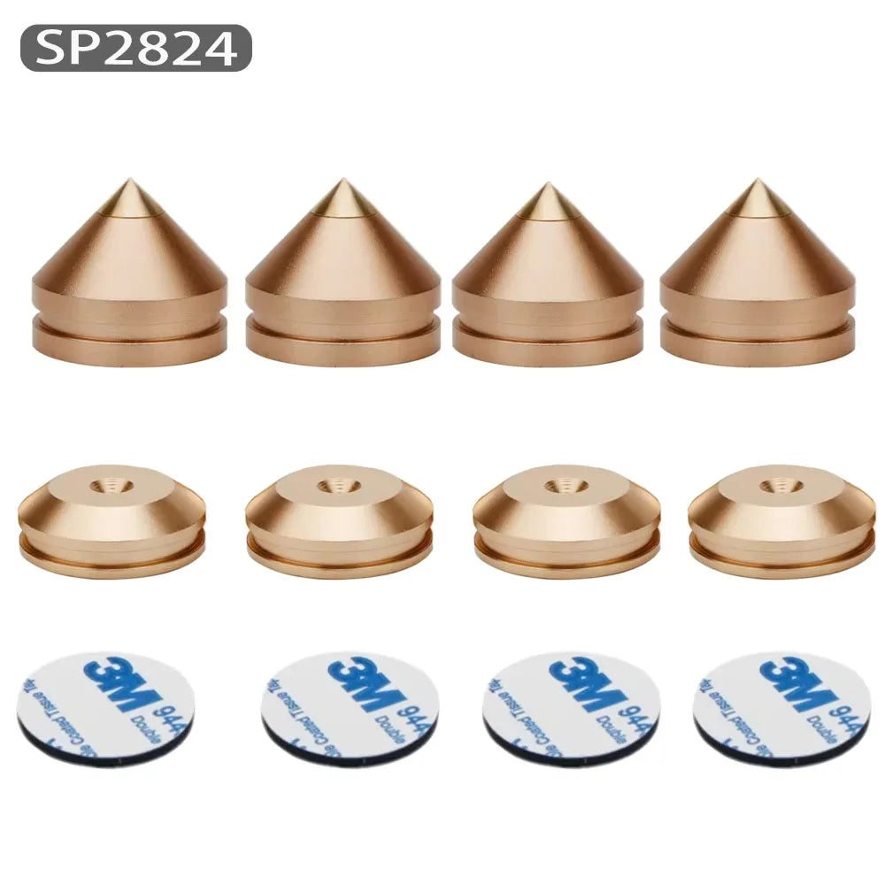 Speaker Stand Feet Foot Pad aluminium alloy metal Spikes Cone Floor Foot Nail for loudspeakers Shoes Spike shock absorber