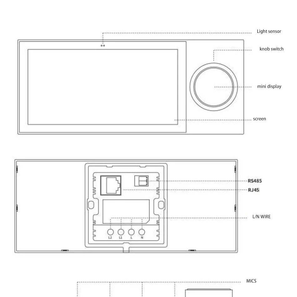 Tuya Smart Home Control Panel 6 Inch Touch Screen In Wall Central Control For Intelligent Devices Scene