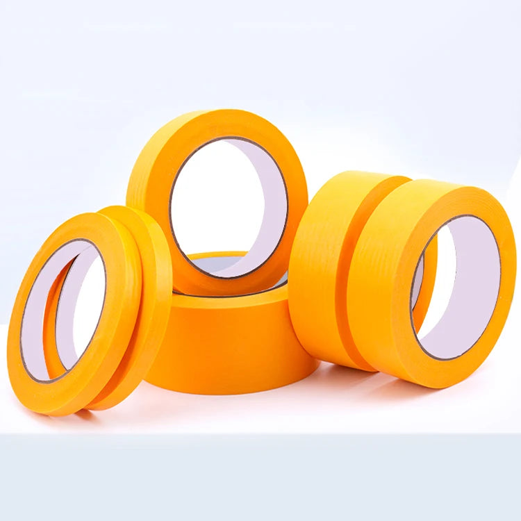 yellow Adhesive Masking Tape | Textured Paper for Car Paint & Decorationting Model Tool