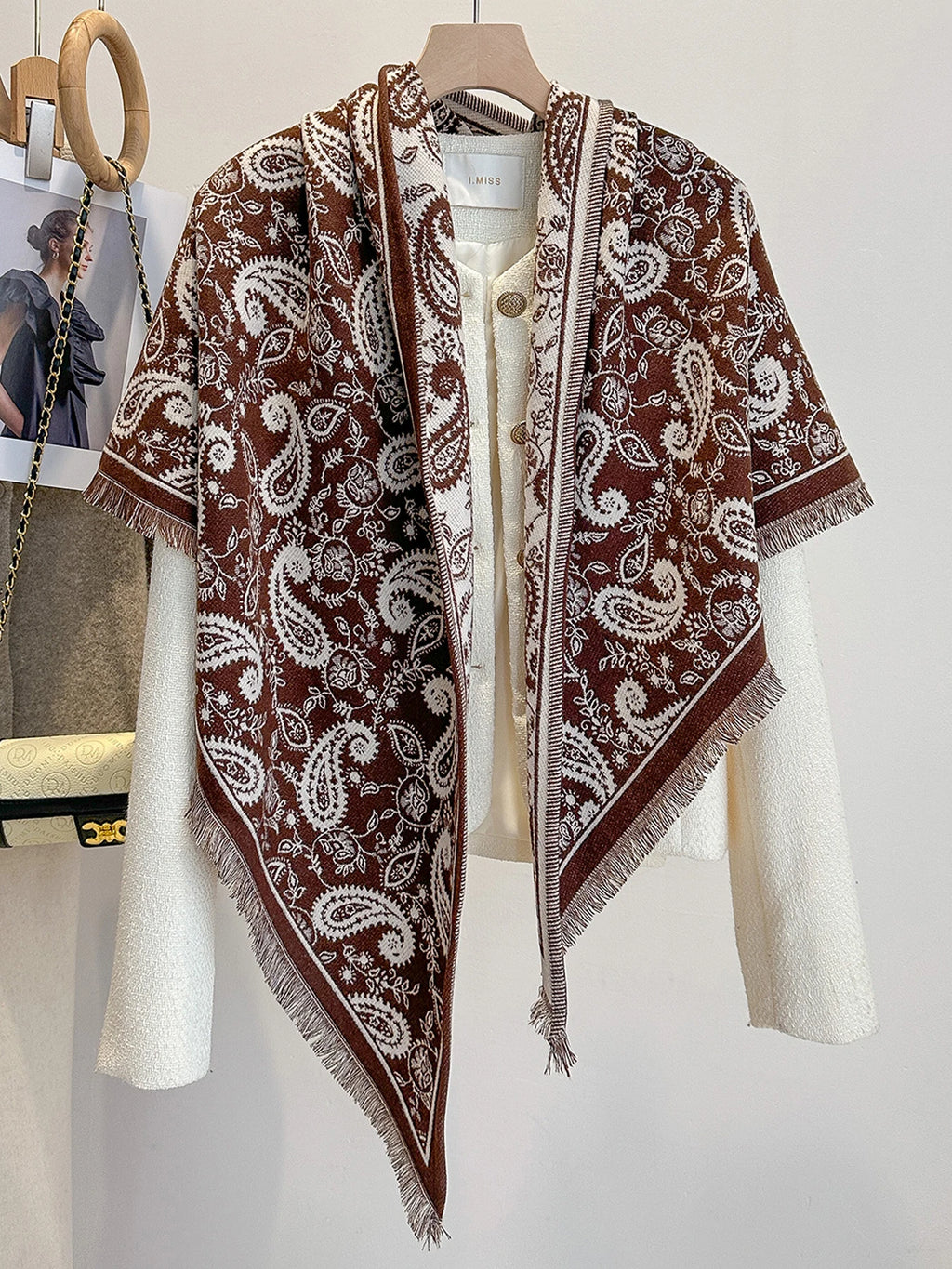 New Fashion Winter Scarf Women's Paisley Print Imitation Cashmere Pashmina Shawl - Soft Warm Wrap Blanket Bufanda Female Design