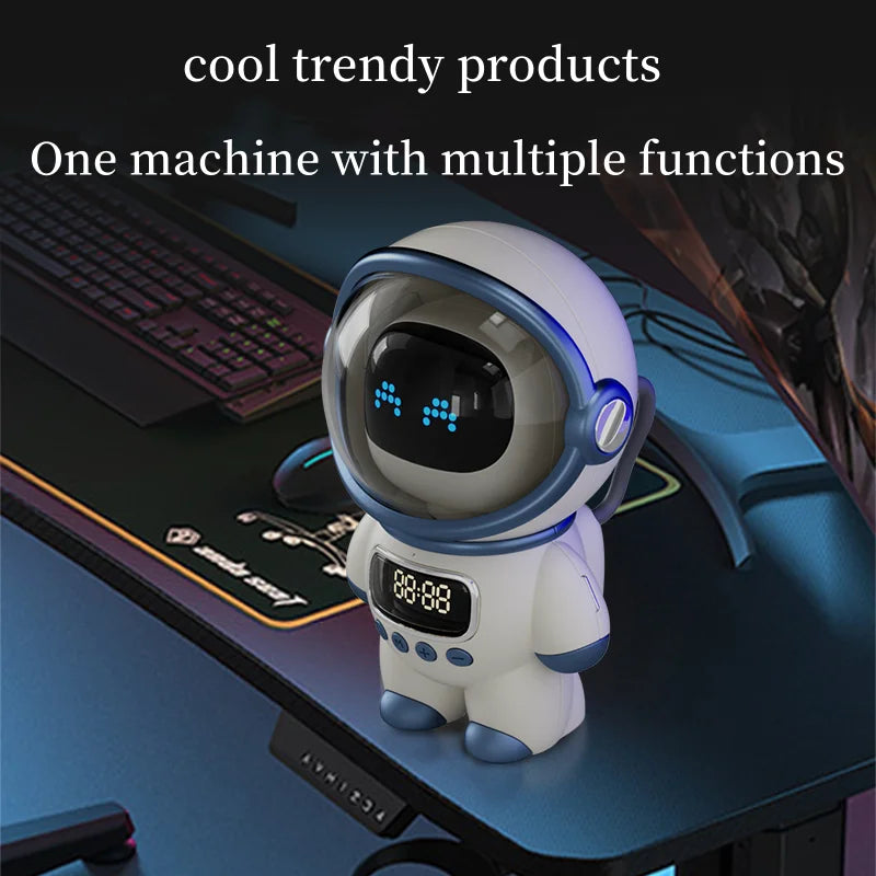 Smart Astronaut Bluetooth Speaker with Night Light, FM Radio, Portable Wireless Subwoofer Speaker