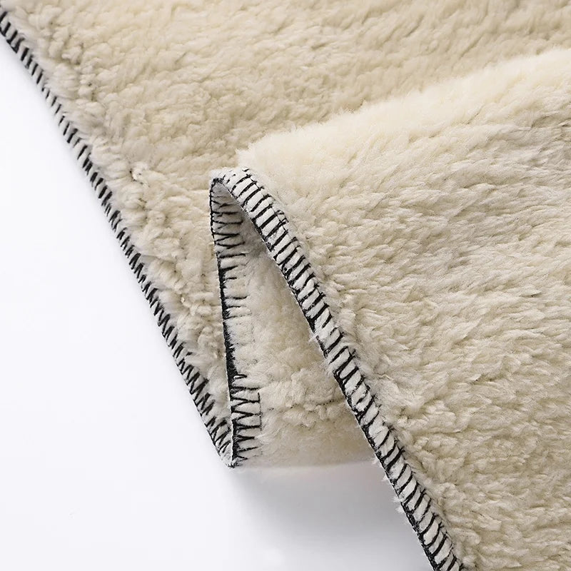 Mens Winter Tech Fleece Tracksuit Set Warm Hooded Sweatshirt and Pants Two Piece