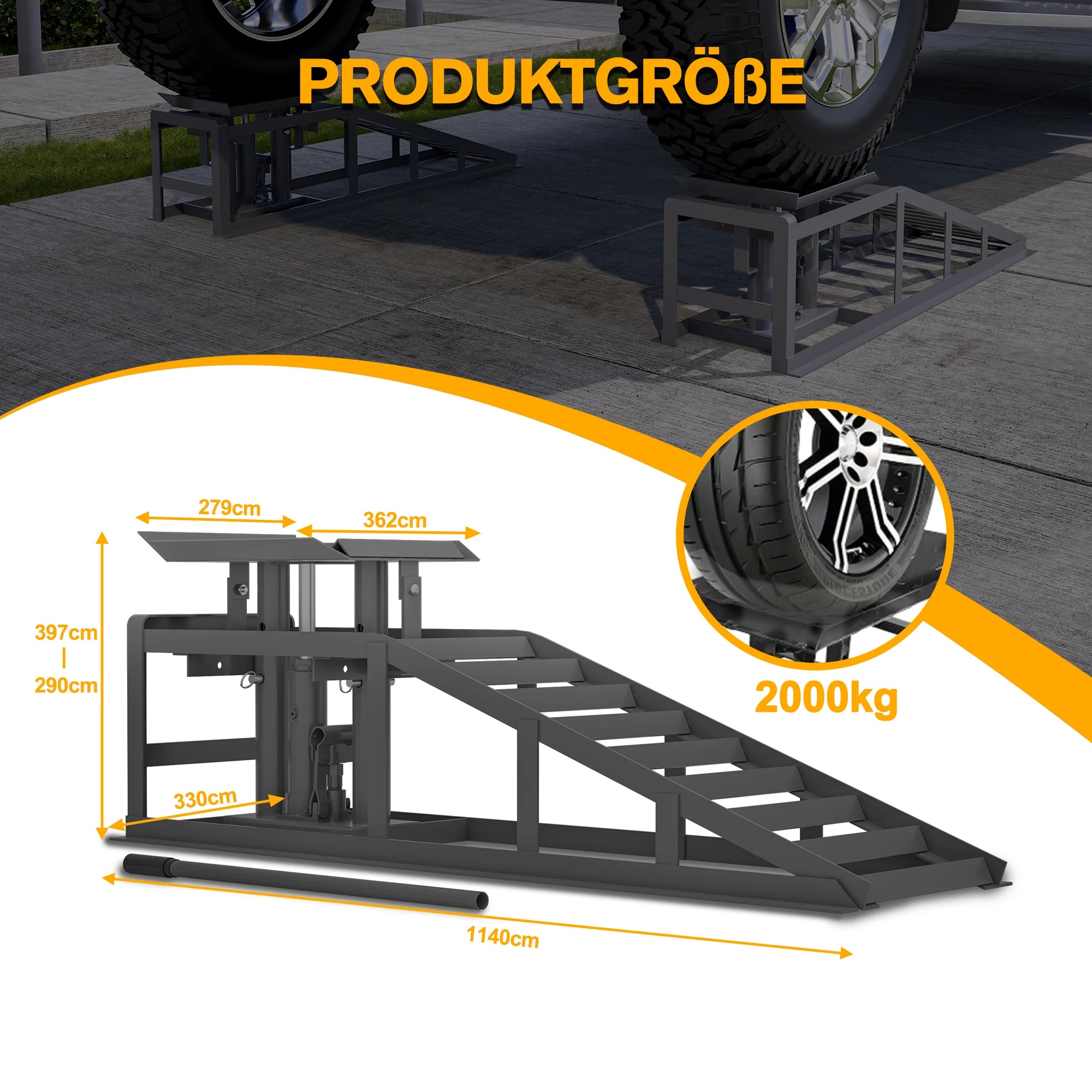 [Shipping within EU in 3-5 days] 2T/3T/5T, 2pcs Car Loading Ramp Height Adjustable Ramp Jack, Loading Ramp Set Lifting Platform - trendingshoping.com