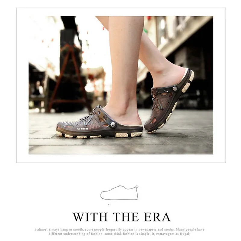 2026 Men's Summer Outdoor Sandals Anti-Skid Thick Soled Fishing Shoes - Lightweight Casual Beach Water Shoes - Durable Breathable Garden Clogs & Home Slippers