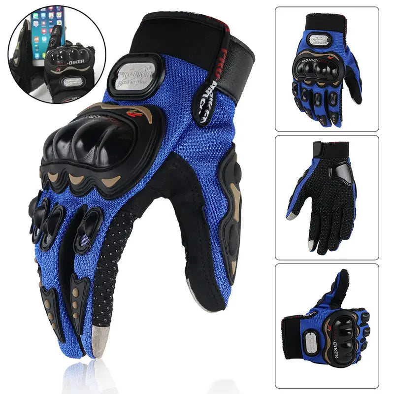 Touch Screen Motorcycle Gloves Breathable Anti Slip Sports Riding Gloves