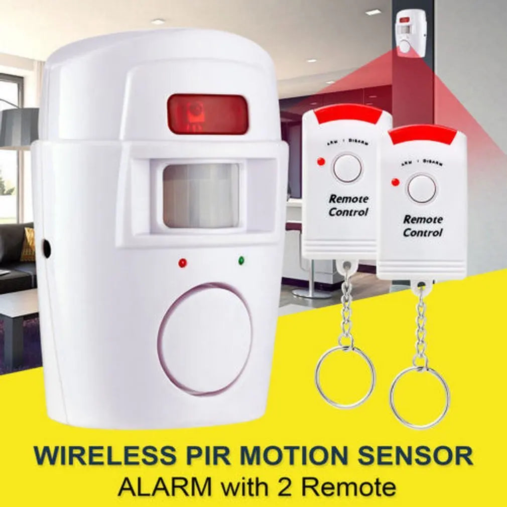 Smart Wireless Home Security Alarm System With Infrared Motion Sensor Two Remote Controls Anti Theft Alert