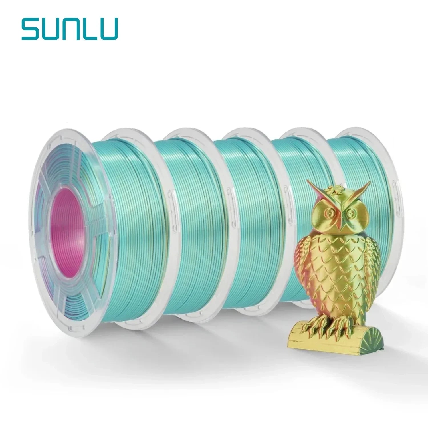 SUNLU SILK Dual &Triple Colors  3D Printer Filament 5KG 1kg/roll 1.75mm Dimensional Accuracy +/- 0.02 mm 2.2 LBS (1KG) Fast Ship - trendingshoping.com