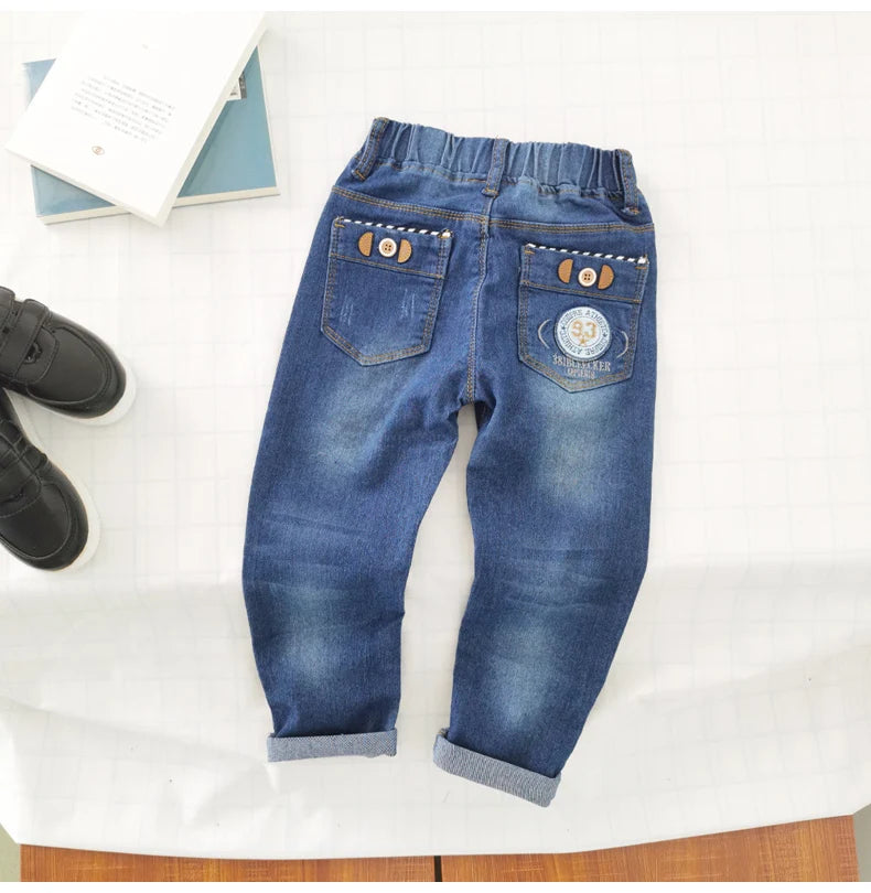 IENENS Boys' Slim Fit Straight Leg Jeans - Kids Denim Pants, Ages 5-13 Years