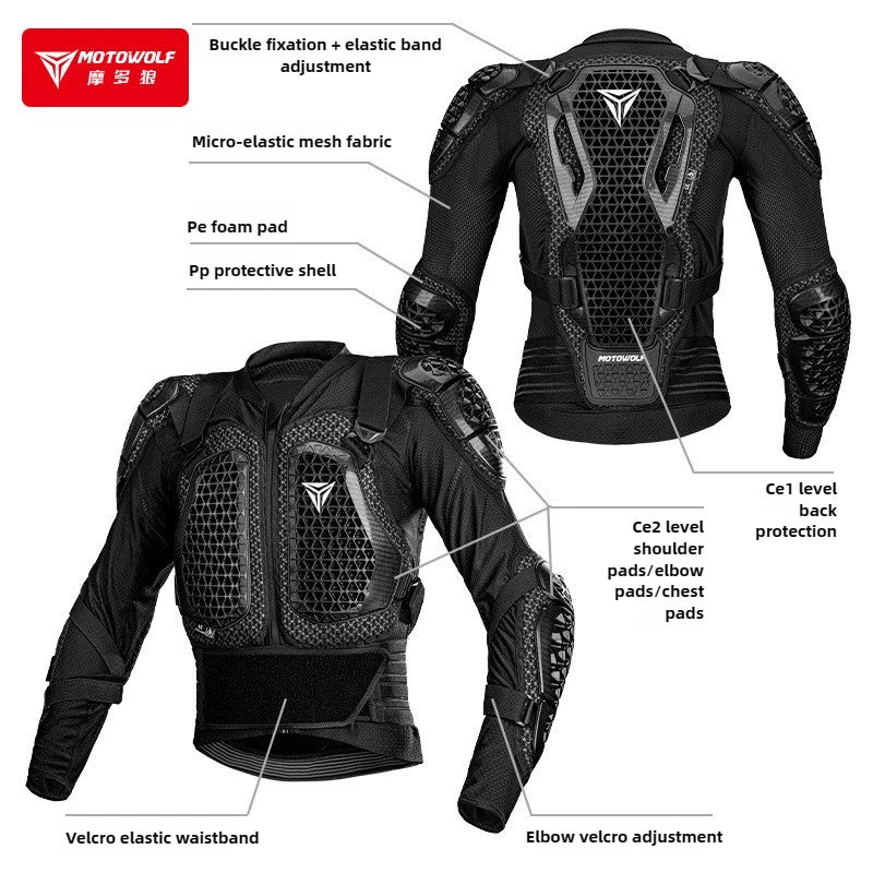 Motorcycle Jacket Moto Body Armor Motocross Racing CE Motorbike Protection Gear Clothing Pants Cycling Suits Off Road Equipment