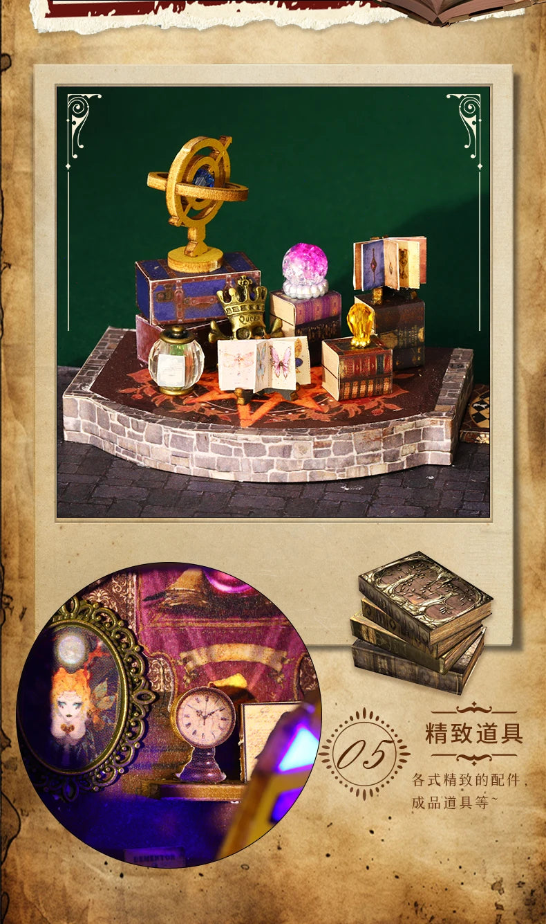 DIY Miniature Magic Treasure House Book Nook