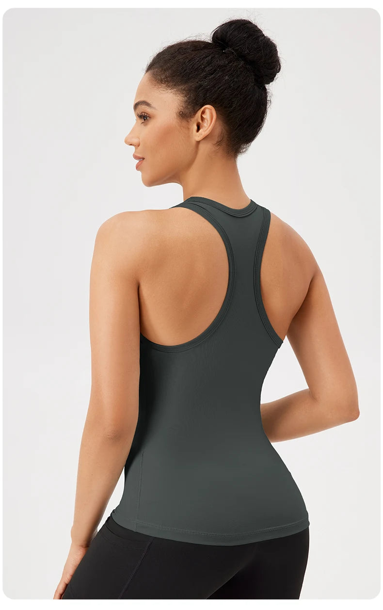 Women’s Sleeveless Yoga Tank Top - Breathable Gym Sport Shirt for Running