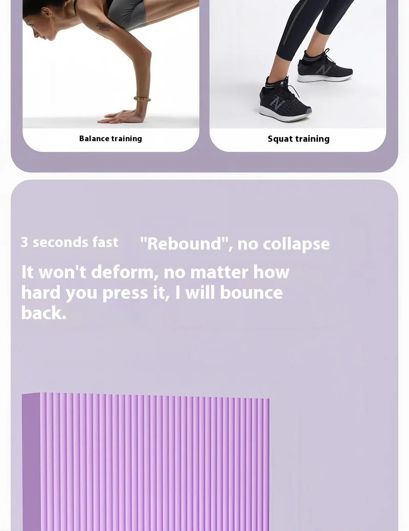 Thick Yoga Mat Home Workout Balanced Gymnastics Mat Pilates Accessories Non Slip Abdominal Wheel Assisted Kneeling Pad Gym