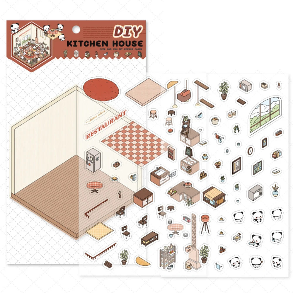 Cartoon Miniature Scene 3D Landscaping Stickers Visual Stacking Three-dimensional Stickers Christmas Gift for Children - trendingshoping.com