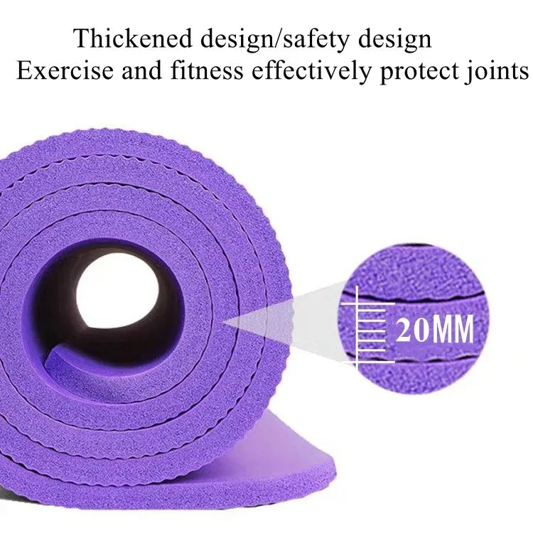Thick Yoga Mat 15mm 20mm Anti Slip Fitness Exercise Mat for Yoga Pilates Gym 183×60cm