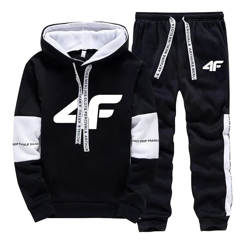 Men’s Hooded Tracksuit Sweatshirt – Long Sleeve Casual Activewear for Jogging & Daily Wear