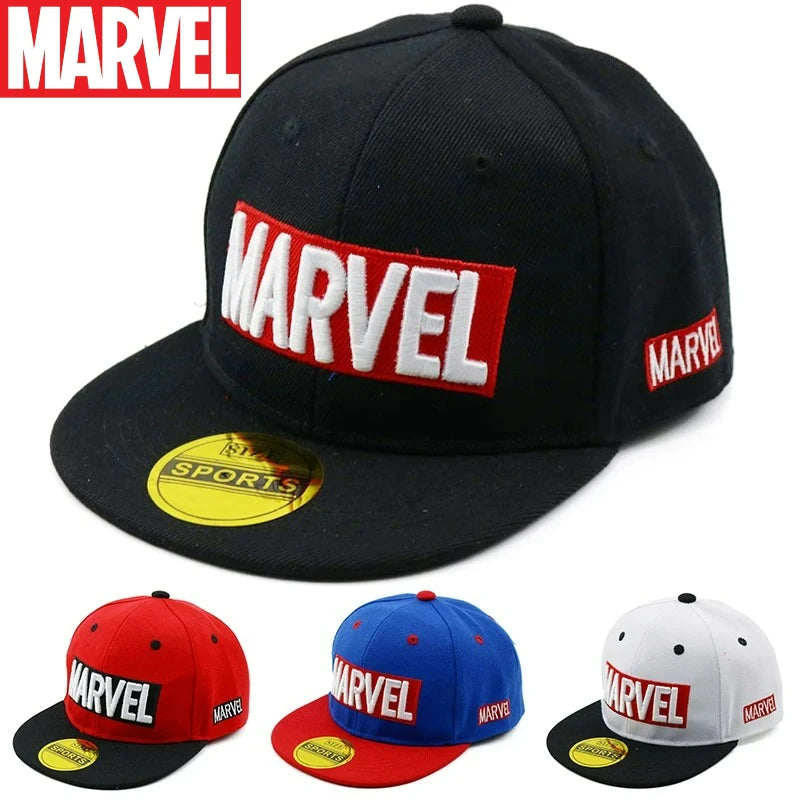Marvel Anime Kids HipHop Cap – Cartoon Snapback Sun Hat for Boys & Girls
