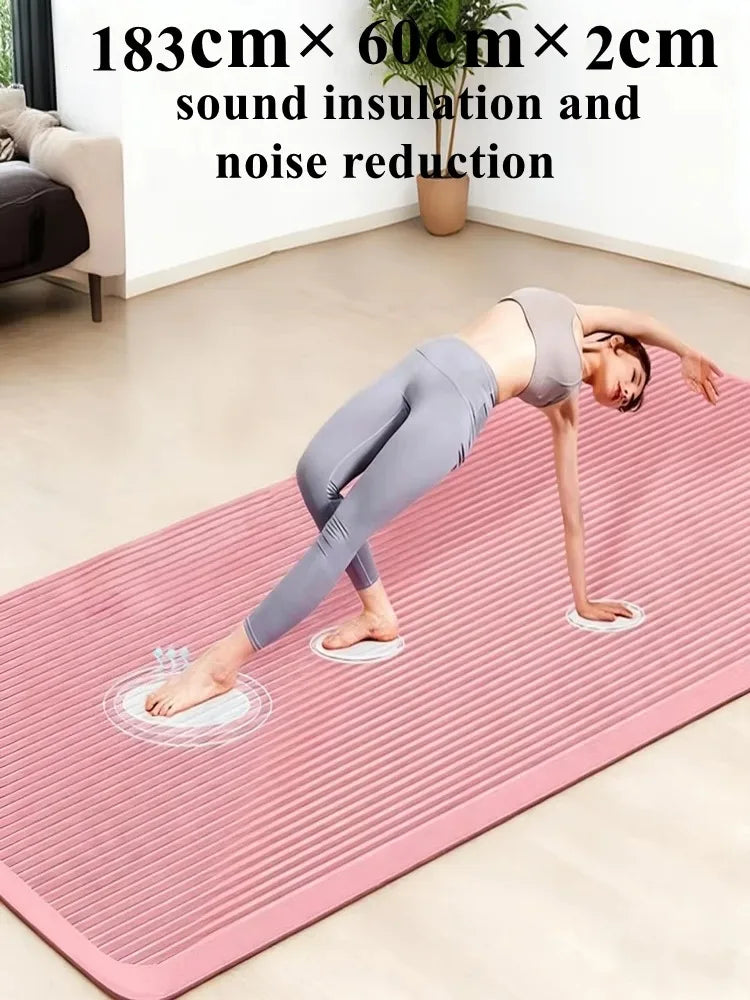 Thick Yoga Mat 15mm 20mm Anti Slip Fitness Exercise Mat for Yoga Pilates Gym 183×60cm