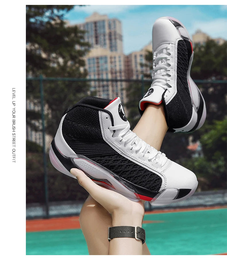 Men’s High-Top Basketball Sneakers | Breathable Non-Slip Outdoor Sports Shoes