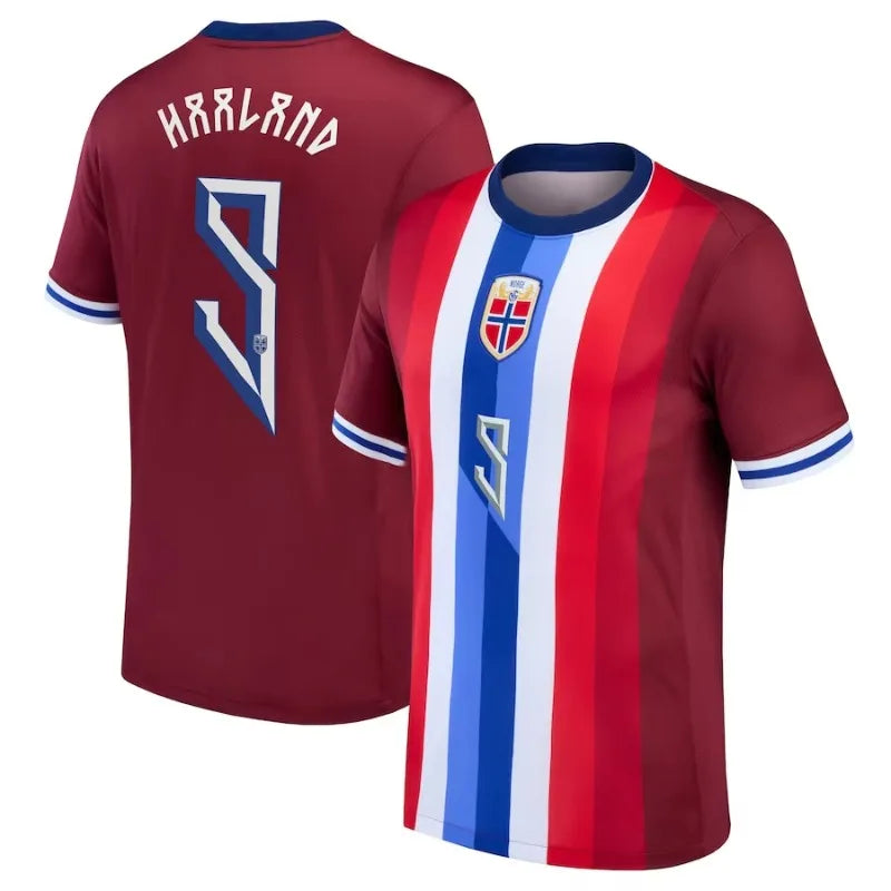 Men’s Norway National Team Erling Haaland Short Sleeve Football Jersey Shirt