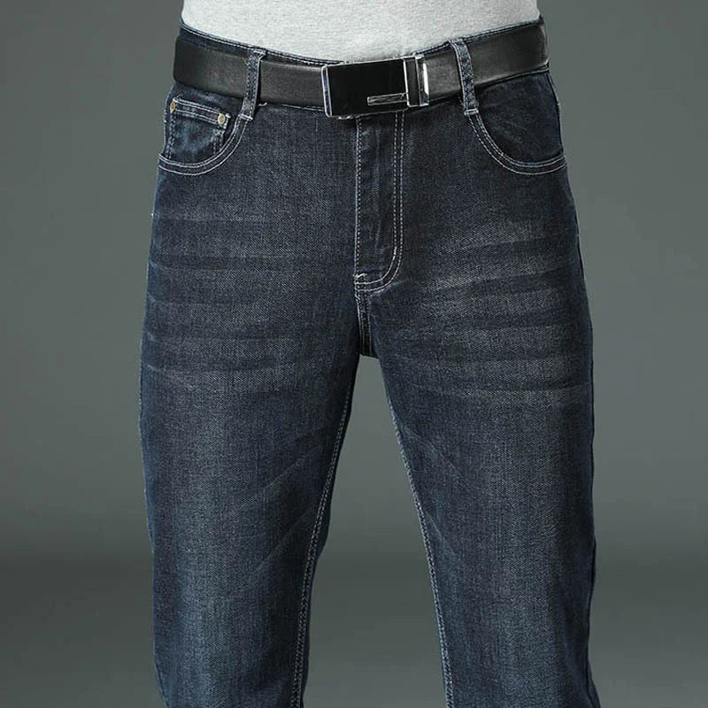 Jeans Men Mens Flared Boot Cut Leg Designer Classic Denim High Waist Stretch Loose Blue Jeans