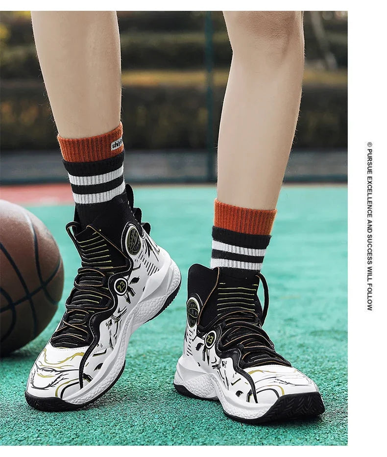 2025 Men’s Basketball Sneakers | Anti-Skid Cushioning Sports Shoes for Training & Casual Wear