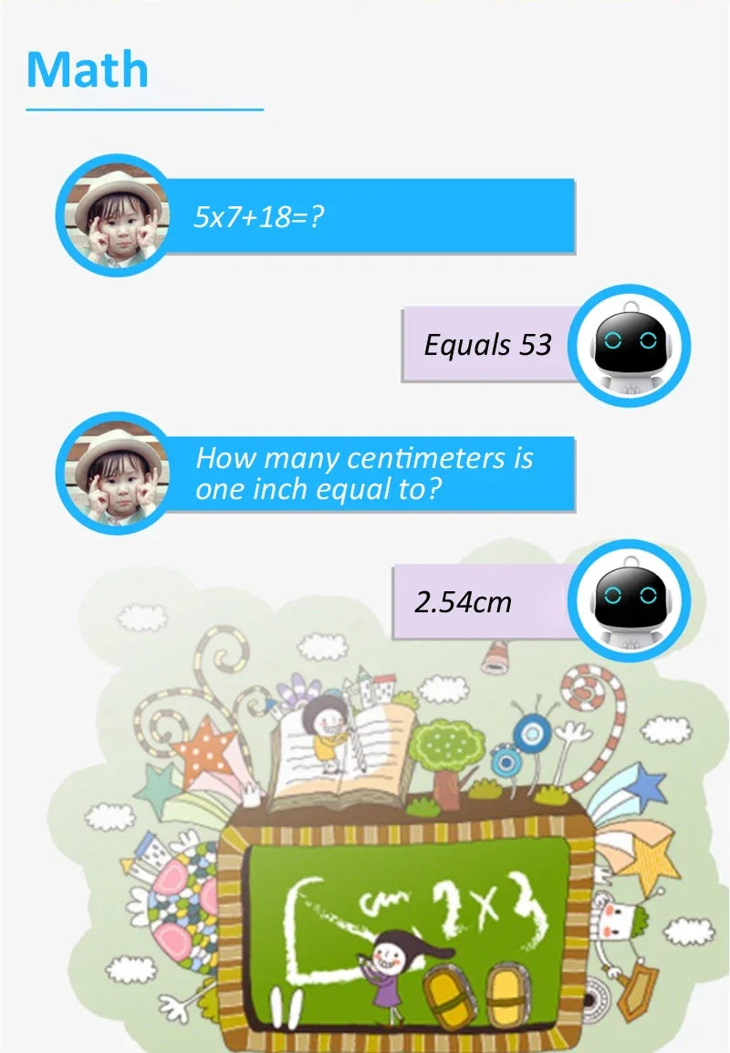 Tuya Smart AI Robot WiFi Early Education Toys for Children Speech Recognition and Voice Interactive Educational Learning Machine