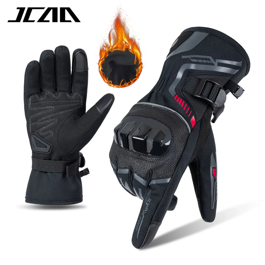JCAA-Durable Motorcycle Riding Gloves for Men Women,Waterproof,Touchscreen,Anti-Slip,Anti-Fall,Protective,Bike,Moto,Warm Winter