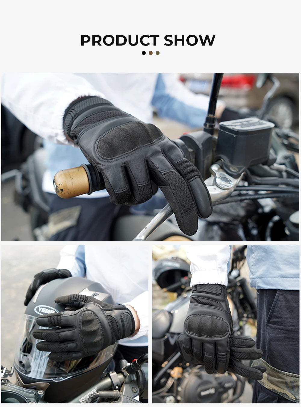PU Leather Tactical Gloves Cycling Outdoor Touch Screen Sports Gloves