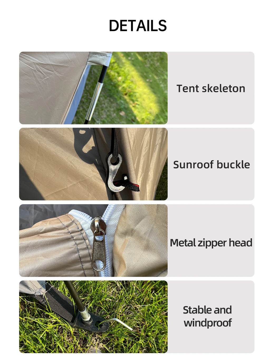 Outdoor Camping Tent Portable Hand Built Windproof Rain Sun Protection Hiking Tent For Couples And Children Double Bed Use