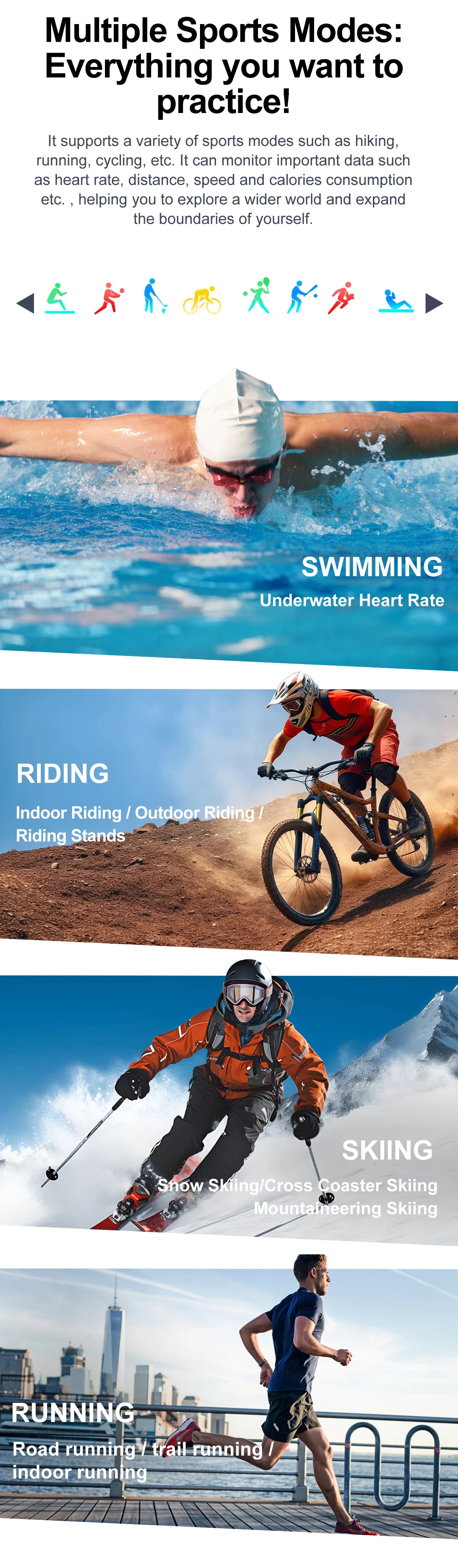 AMOLED Smart Watch for Men – Waterproof Sports Fitness Tracker with Flashlight & Bluetooth Call + Box