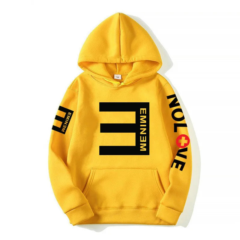 Eminem Music Album Hoodie – World Tour Graphic Oversized Sweatshirt for Men & Women, Hip Hop Streetwear