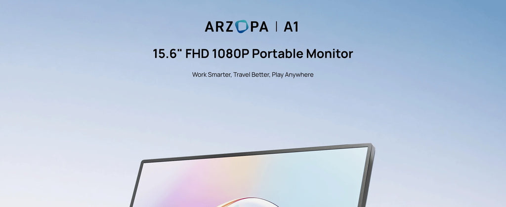 ARZOPA 15.6 inch Portable Monitor FHD 1080P IPS USB-C Mini-HDMI External Second Screen for Mac Laptop PC Switch Xbox PS4/5 Xbox - trendingshoping.com