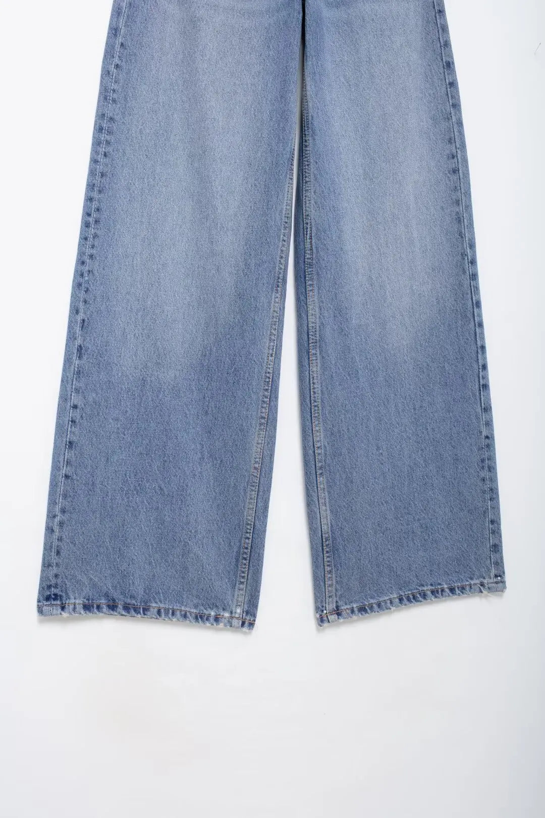 Jeans For Woman New Fashion Asymmetric Design High Waist Wide Leg Trousers Casual Women's Straight Leg Jeans - trendingshoping.com