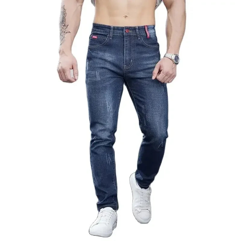 2025 Men's Slim Casual Street Classic Skinny Jeans Pencil Jeans Trendyy Stretch Style Comfortable Casual Fashion Versatile