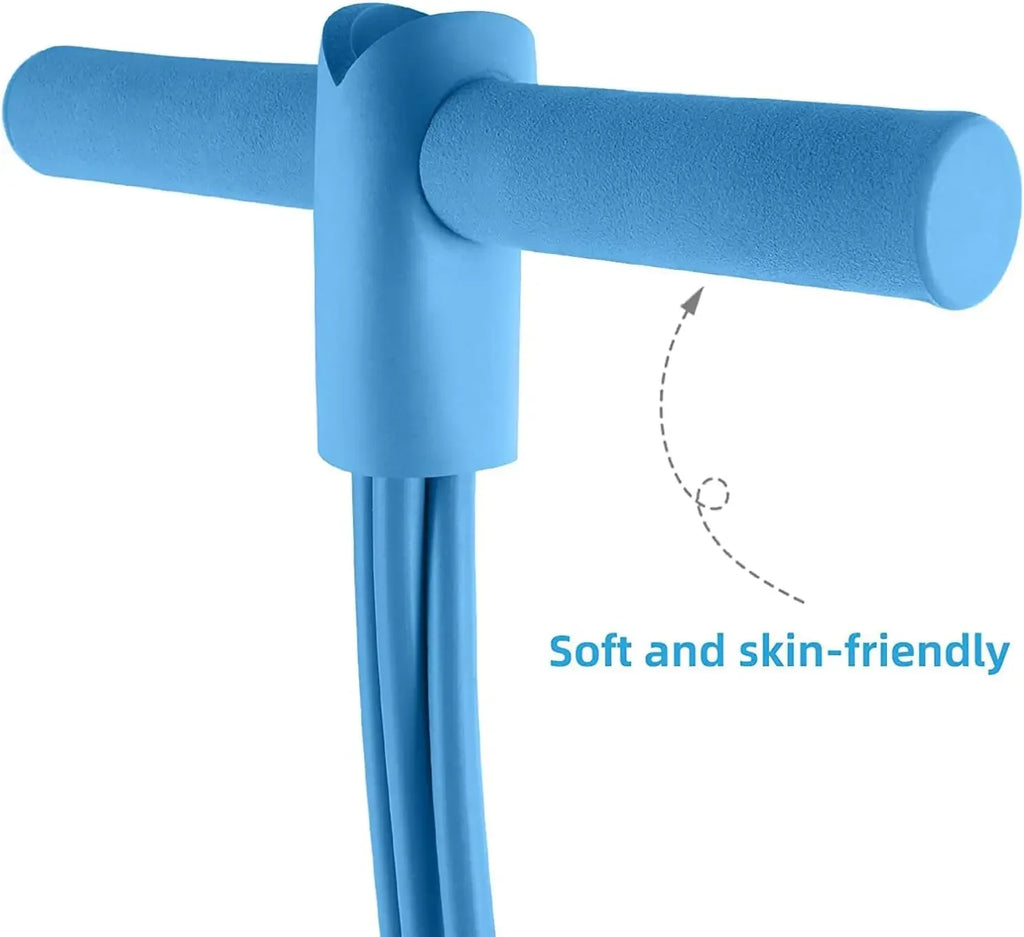 4 Level Resistance Band Tensioner Non Slip Handle Fitness Equipment for Abdominal and Yoga Training