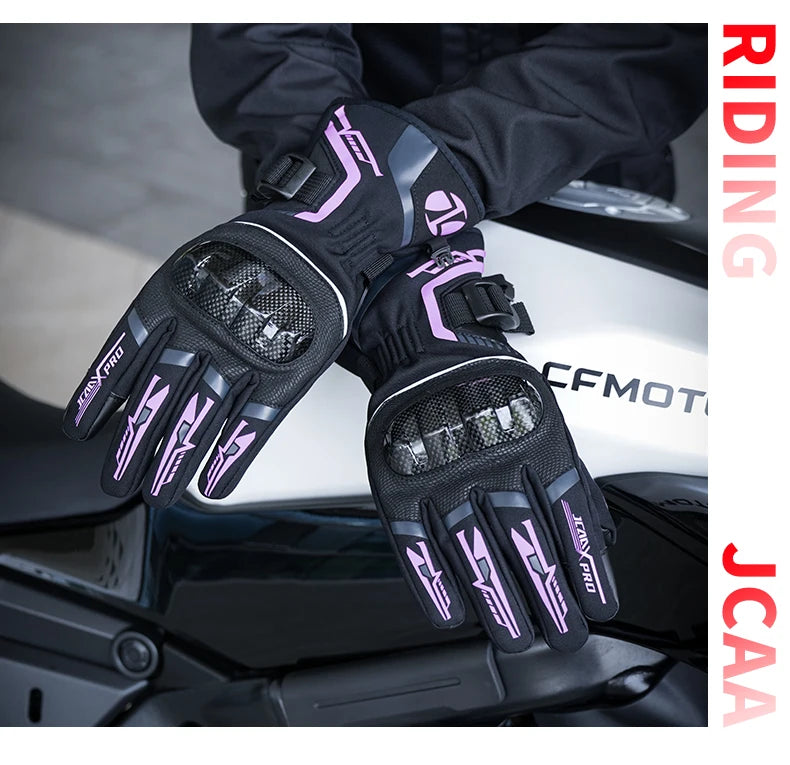 Warm Winter Riding Gloves Waterproof Thickened Insulation & Hard Knuckle Protection | Motorcycle & Bike Gloves (Great Present)
