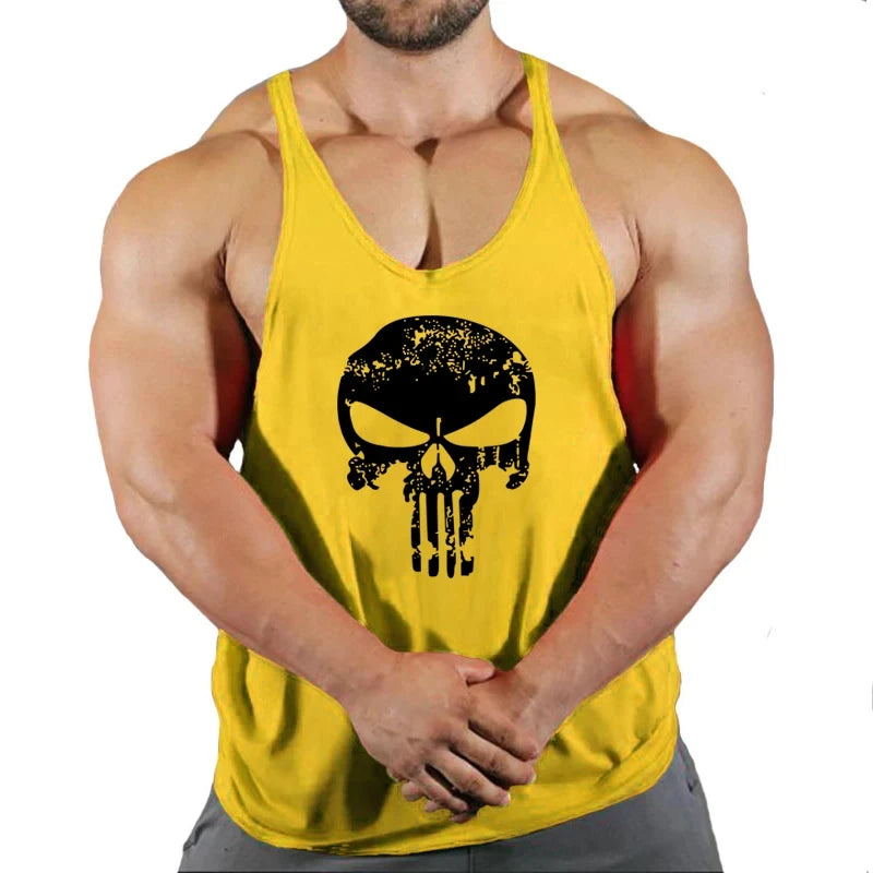 Top Gyms Men's Clothes Tank Vest Gym Shirt Undershirt Man Sportswear Bodybuilding Workout Vests Muscle Clothing Brand Fitness