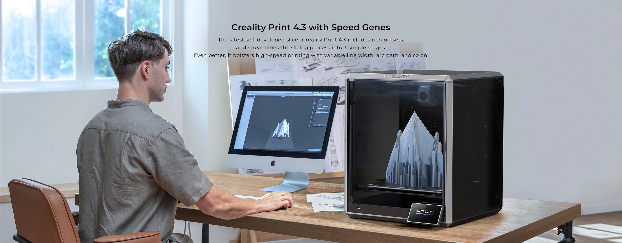 CREALITY 3D Printer K1SE/ K1C / K1MAX 3D Printer 600MM /S Dual-gear Direct Drive Extruder K1 MAX Printer