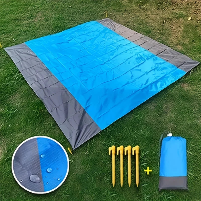 Outdoor Camping Waterproof Foldable Picnic Mat Moisture Proof Two Color Beach Mat