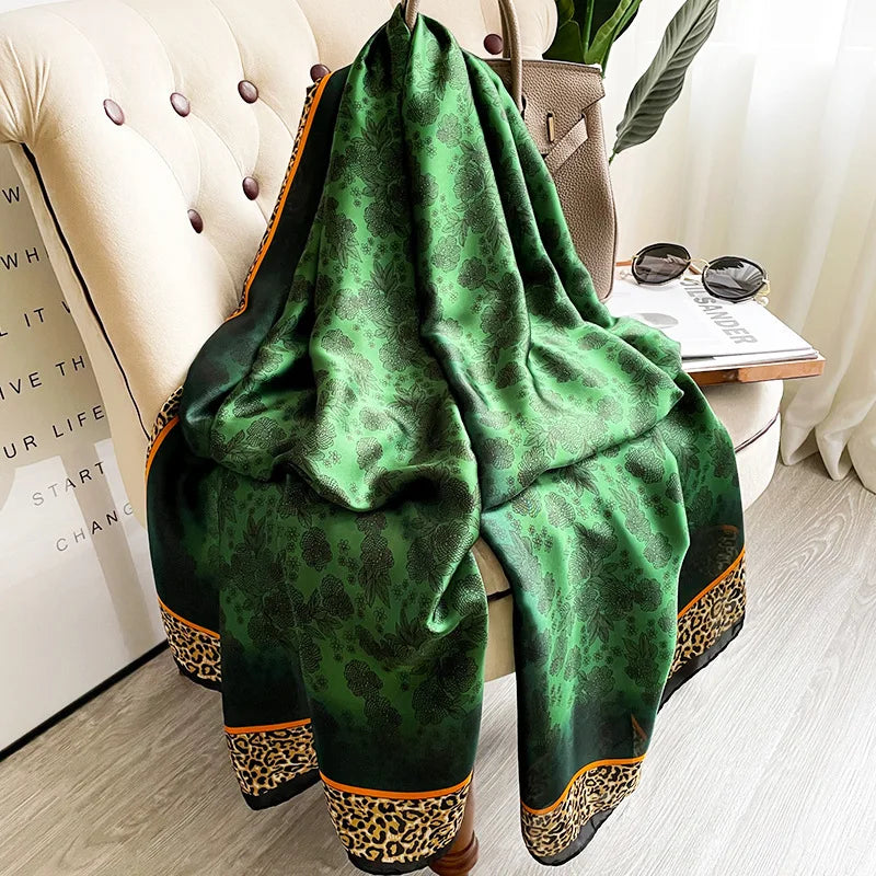 Spring Scarf Women's Luxury Design Polyester Material Soft Shawl Beach Scarf